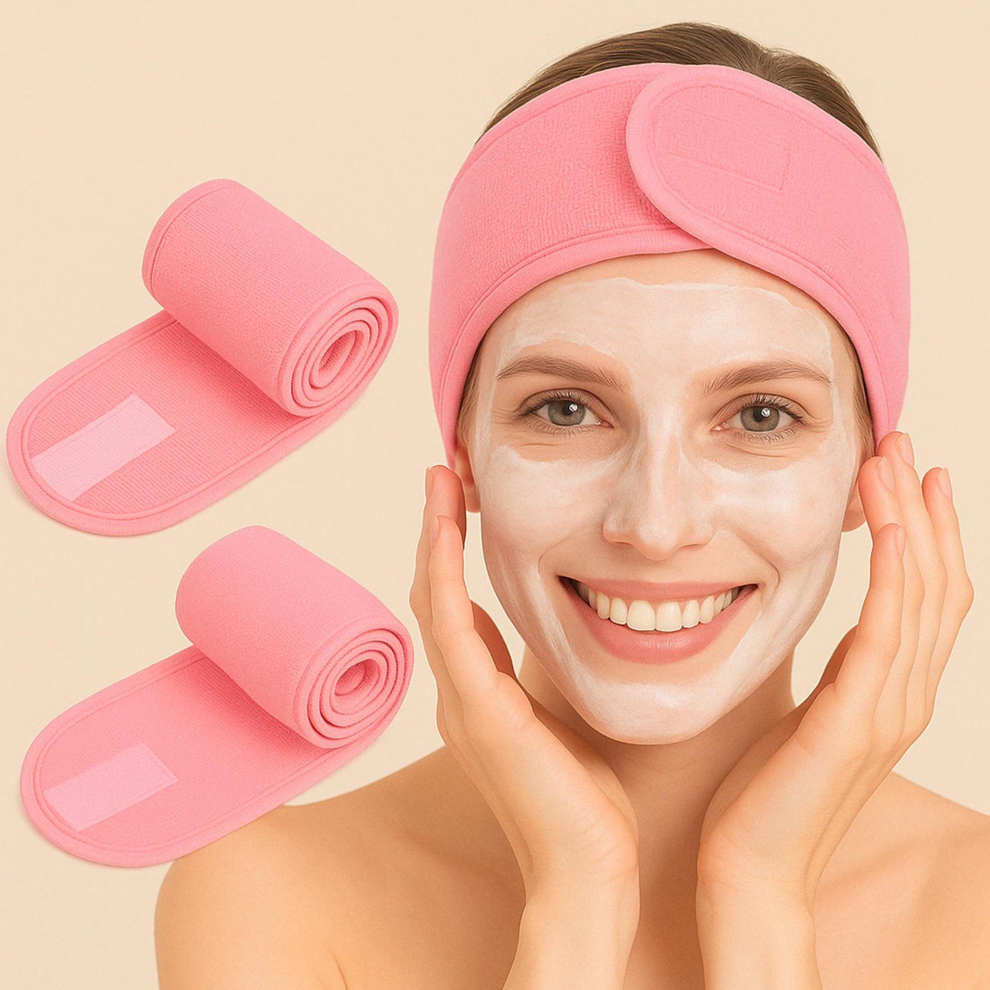 Bandeau Cosmétiques Réglable – Confort & Élégance pour votre Routine Beauté